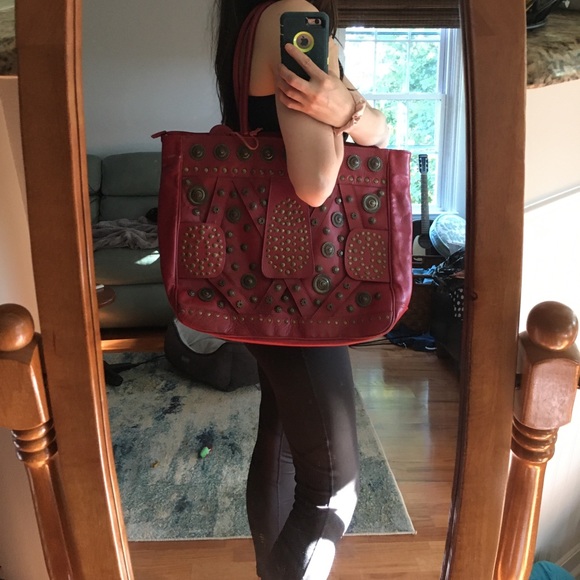 Chico’s Boho Studded Leather Shoulder Bag - Picture 11 of 11
